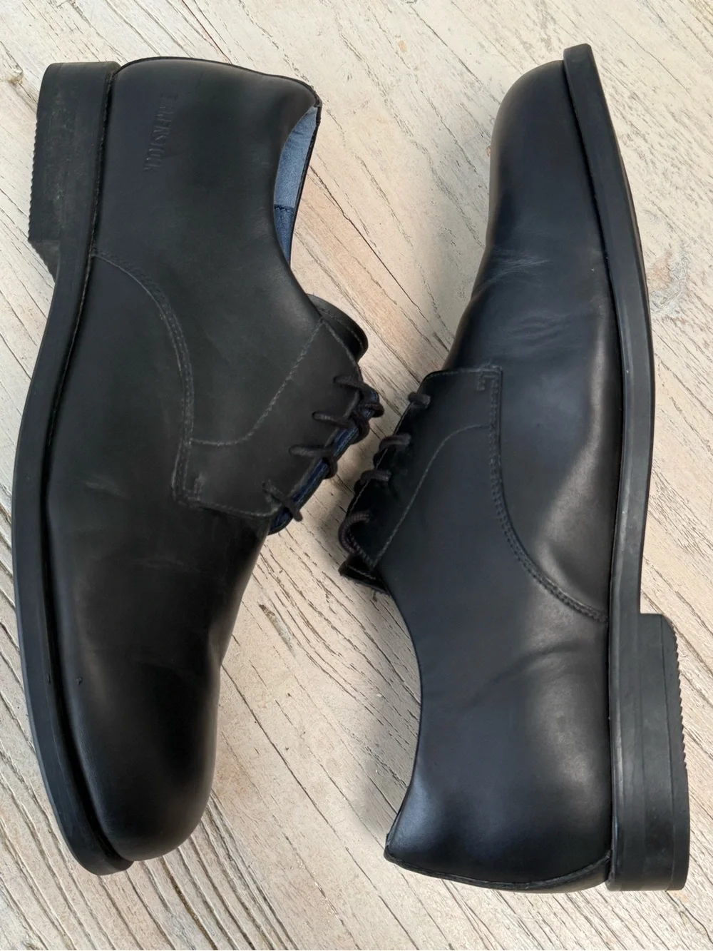 Birkenstock Kleifar Men’s Black Leather Lace Up Shoes EU 46 US 13-13.5 Like New